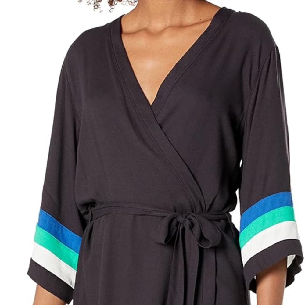 PJ Salvage womens Loungewear Out of Office Bathrobe, Slate, Small